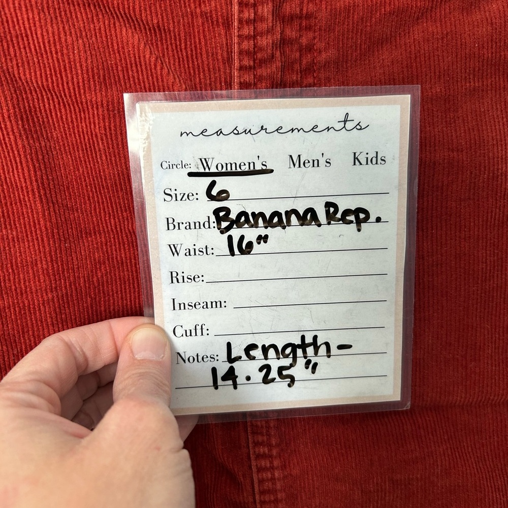 Banana Republic Rust Orange Corduroy Mini Skirt Size 6 - Picture 9 of 12
